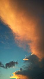 Low angle view of sky at sunset