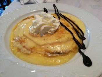 Close-up of ice cream in plate