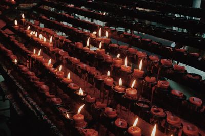 Full frame shot of candles