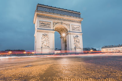 View of monument at night