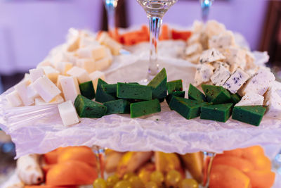 Close-up of food on table