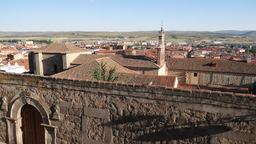 View of old town against clear sky