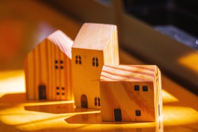 Close-up of toy on table