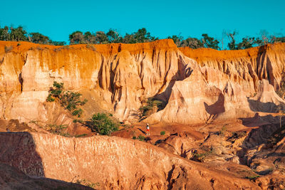 Rock formations on landscape