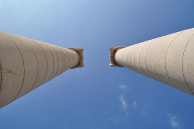 Low angle view of clear blue sky