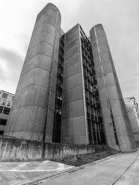 Low angle view of modern buildings against sky