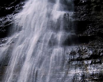 Scenic view of waterfall