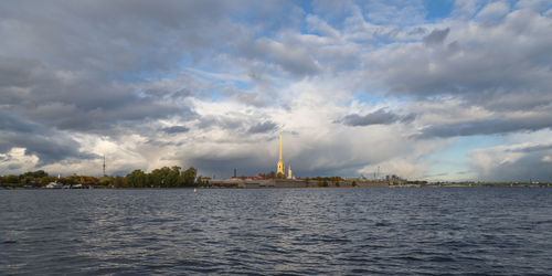 Panoramic view of buildings against sky