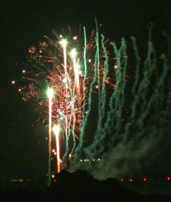 Fireworks exploding in night sky