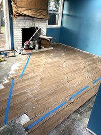 High angle view of wet floor at home