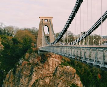 Low angle view of bridge against sky