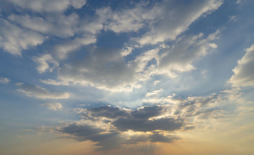 Low angle view of cloudy sky