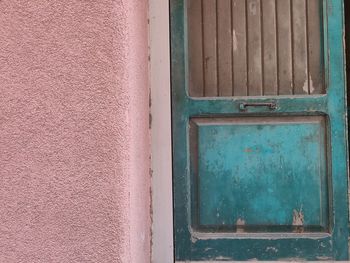 Closed colourful door