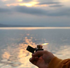 Man photographing through smart phone