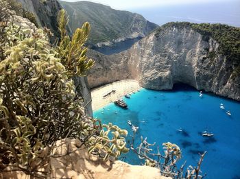 High angle view of zakynthos island