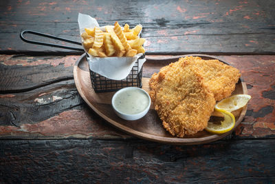 Food served on table