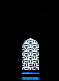 View of window at night