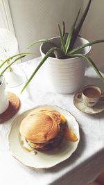 Close-up of food on table