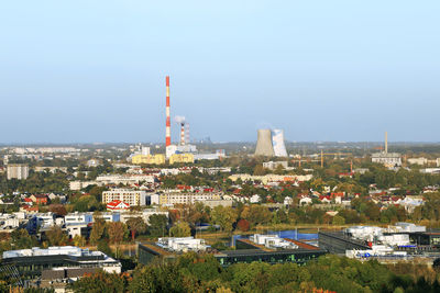 Krakus mound hill panorama over krakow at kopiec kraka, krakow, poland