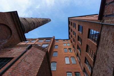 Low angle view of old building against sky