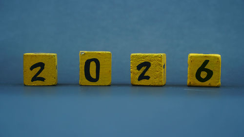 Close-up of toy blocks on table