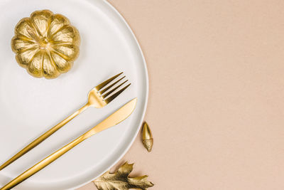 High angle view of food on table