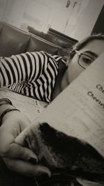 Close-up view of woman