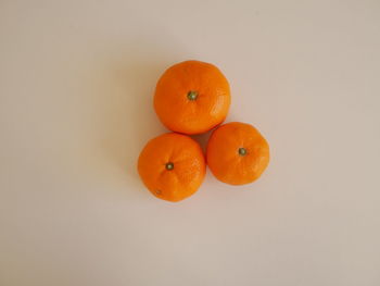 High angle view of orange on table