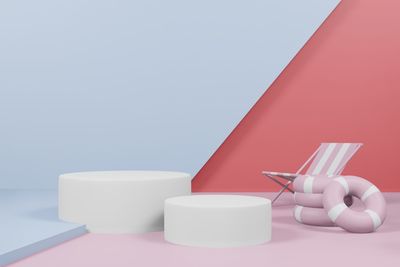 High angle view of white wine on table against wall