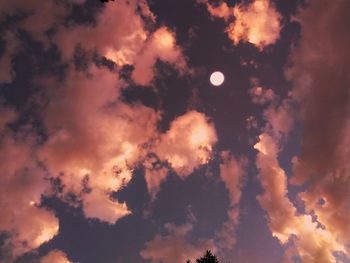 Low angle view of sky at sunset