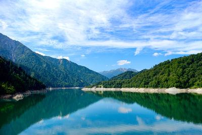 Lake kurobe is famous dam lake