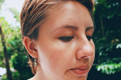 Portrait of young woman