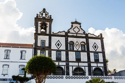 Low angle view of traditional building against sky