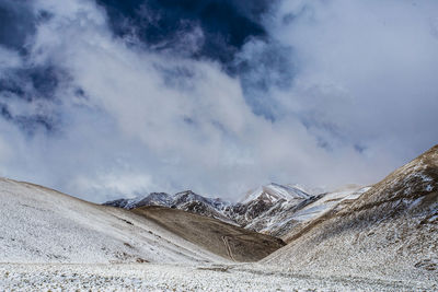 Low angle view of mountain against sky