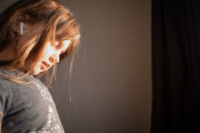 Close-up portrait of girl