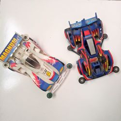 High angle view of toy car on table