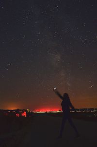 Low angle view of stars in sky at night