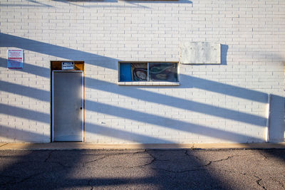 High angle view of text on wall