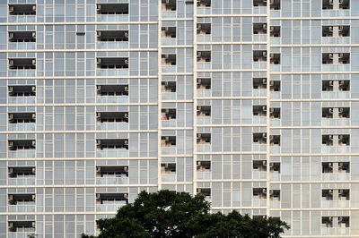 Low angle view of modern building in city