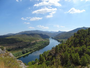 High angle view of landscape