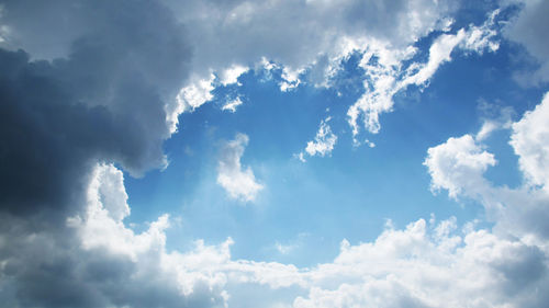 Low angle view of clouds in sky