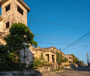 Facade of church against clear blue sky