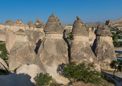 View of castle against clear sky