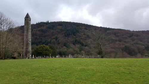 Scenic view of trees against sky