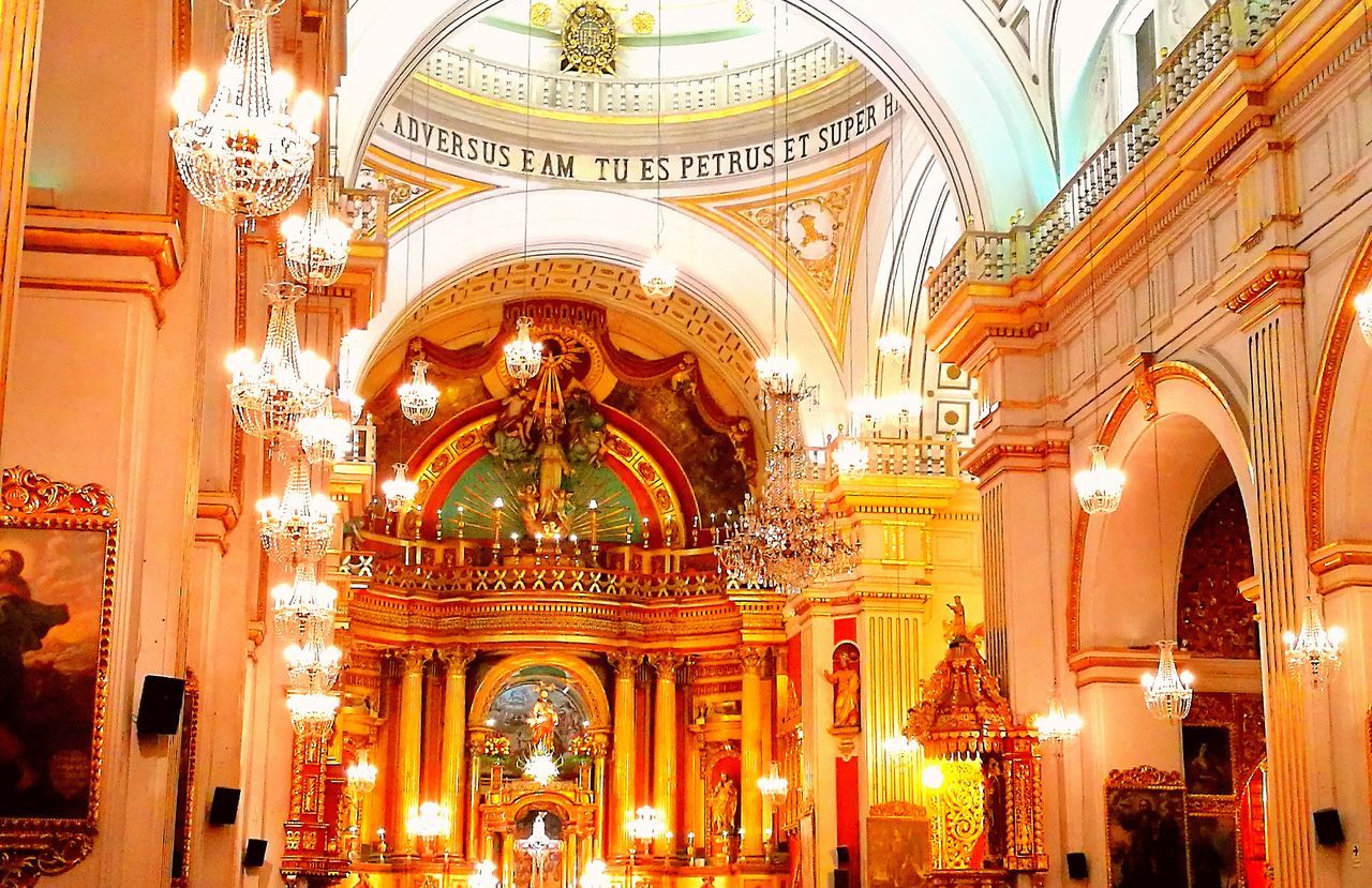 LOW ANGLE VIEW OF ILLUMINATED STAGE