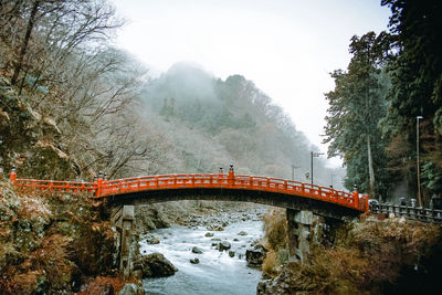 Bridge over river against sky