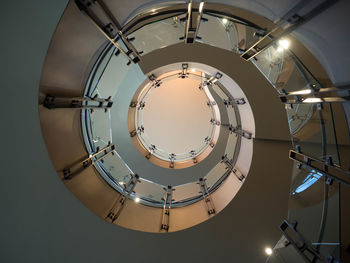 Low angle view of spiral staircase