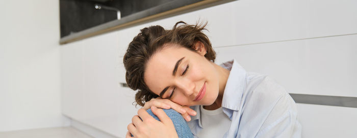 Young woman looking away