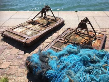 Fishing net in sea