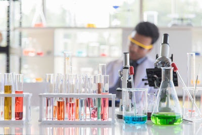 Full frame shot of bottles in kitchen